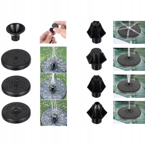 Fontanna Solarna Pompa do Oczka Wodnego Ogrodowa Pływająca LED Fontannowa Materiał dominujący tworzywo sztuczne