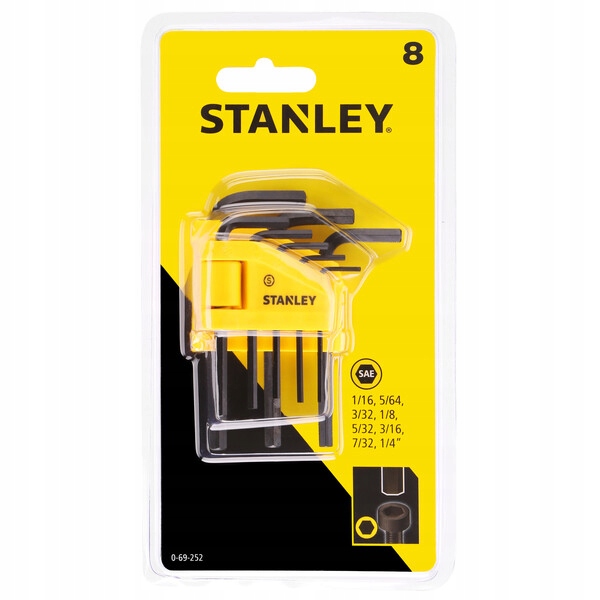 STANLEY 69-252 KLUCZE IMBUSOWE IMBUSY CALOWE 8szt Marka Stanley