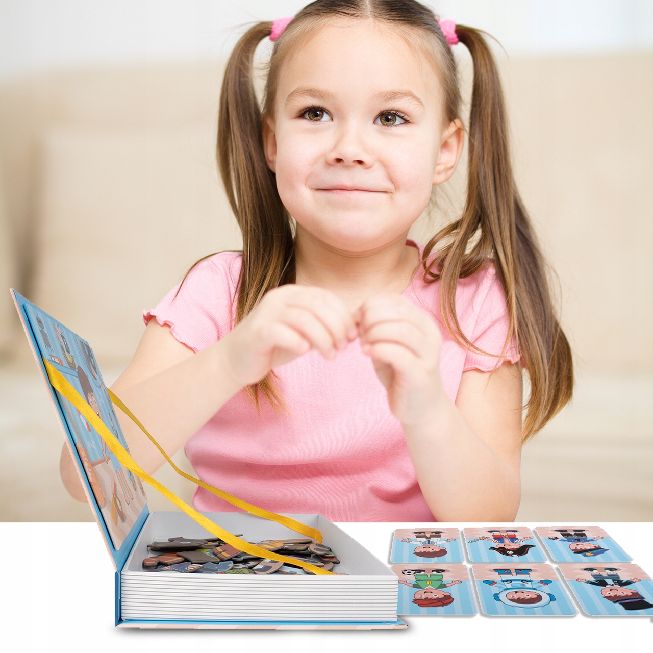 KSIĄŻKA MAGNETYCZNA UKŁADANKA ZAWODY UBRANKA 59EL Bohater / Bajka brak