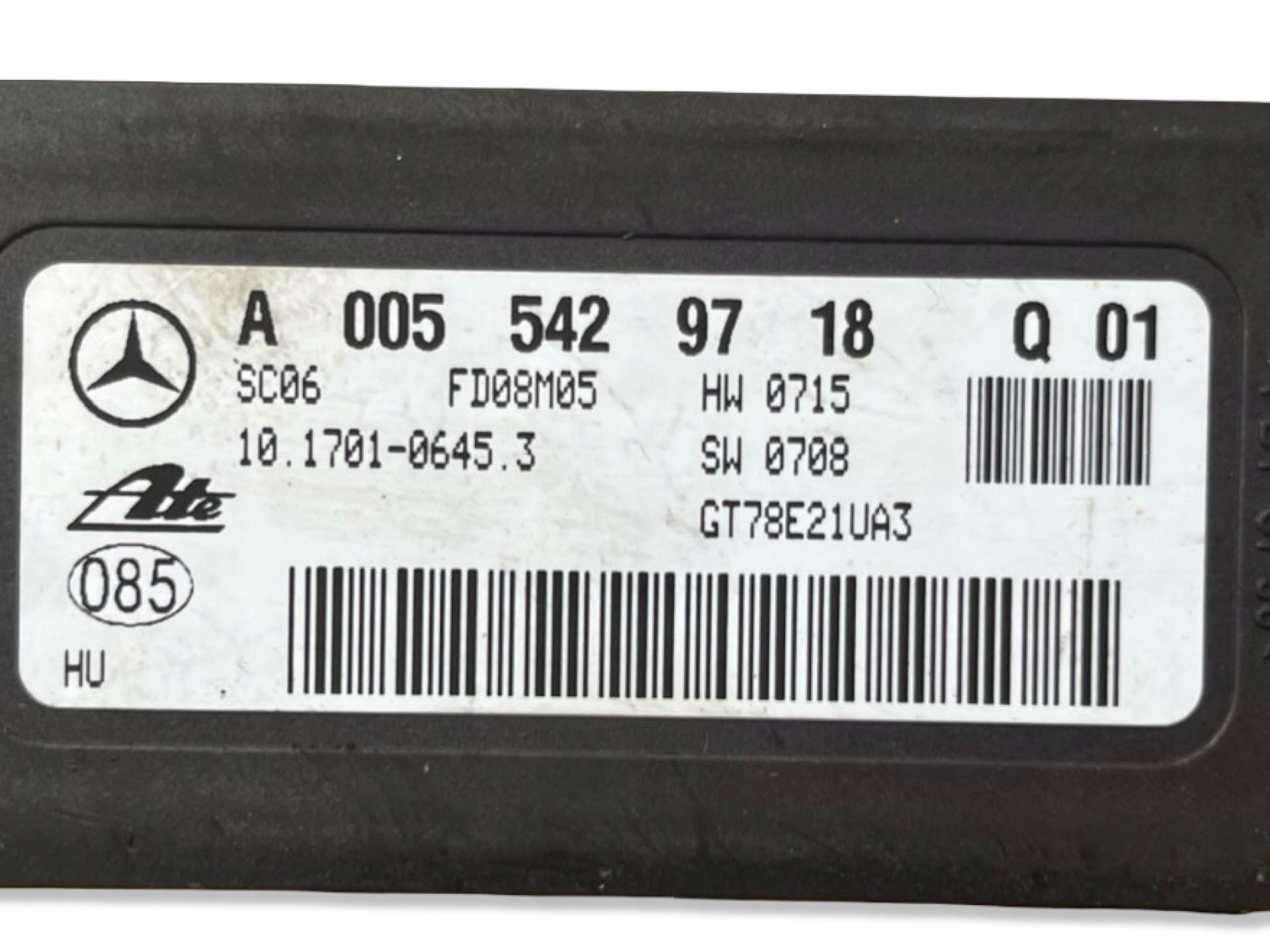 sensor acceleration Mercedes-Benz CLC CL203 2008 A0055429718