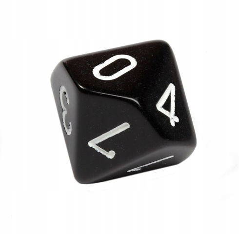 

Kość Rpg K10 0-9 kostka do gry czarna