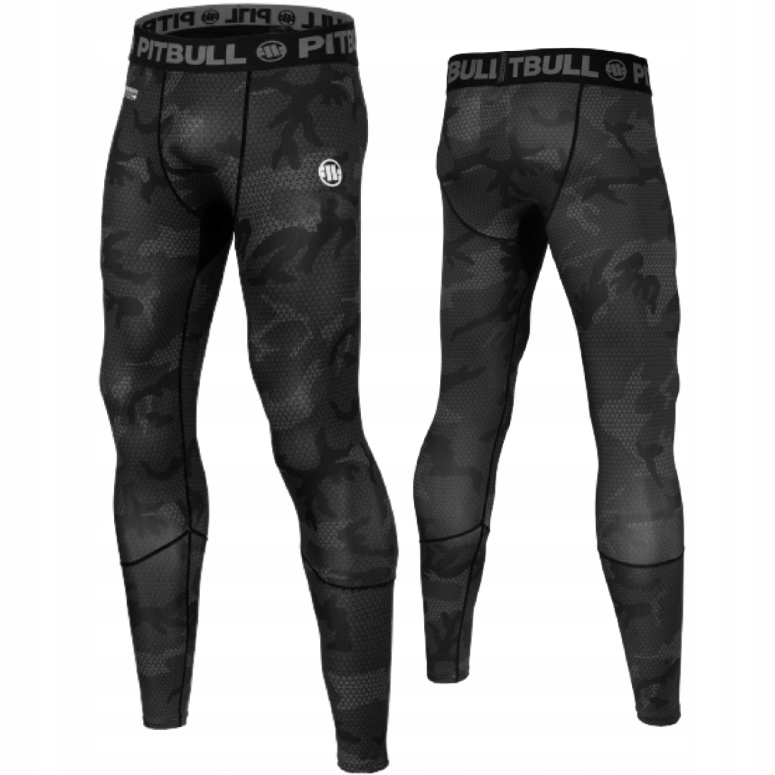 Męskie Legginsy Kompresyjne Pit Bull Net Camo 2 S