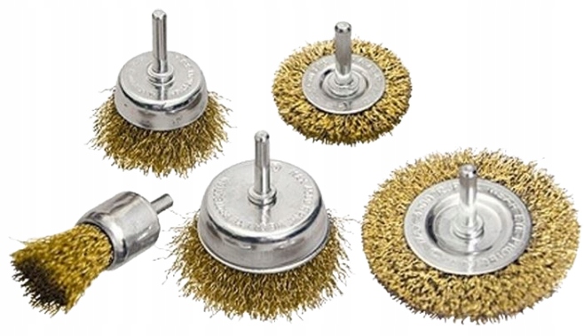 

Zestaw szczotki druciane do wiertarki mosiądzowane