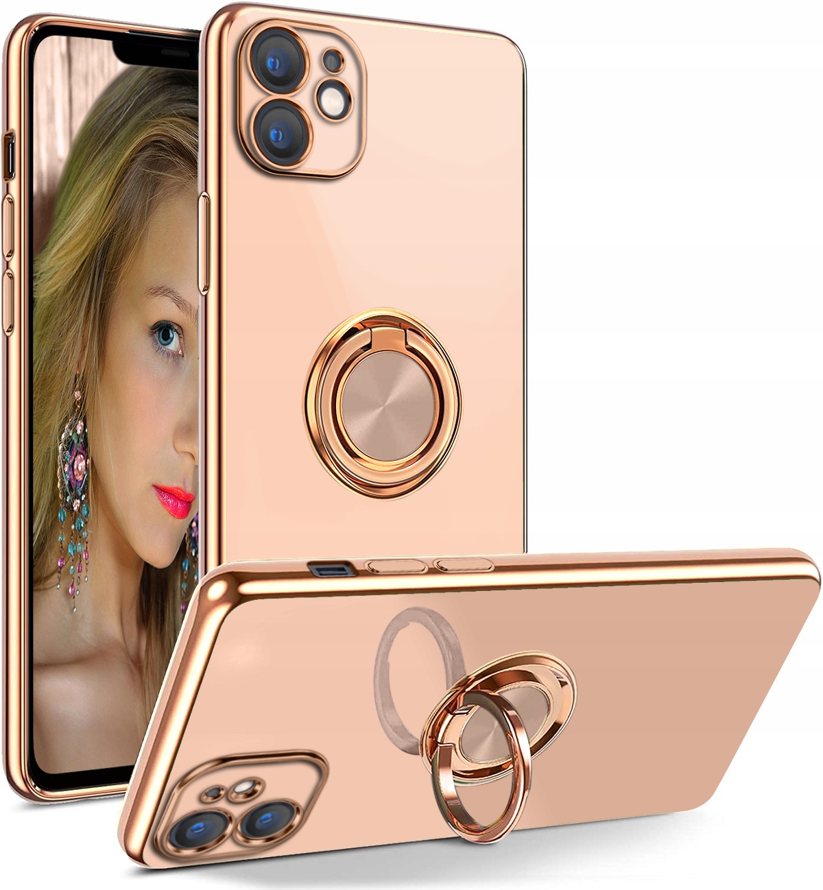 

Etui Silicone Ring Szkło 9H do Apple iPhone 11