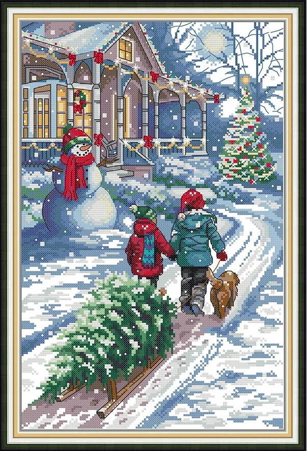 Křížková výšivka počítaná sada (kanva, mulina)