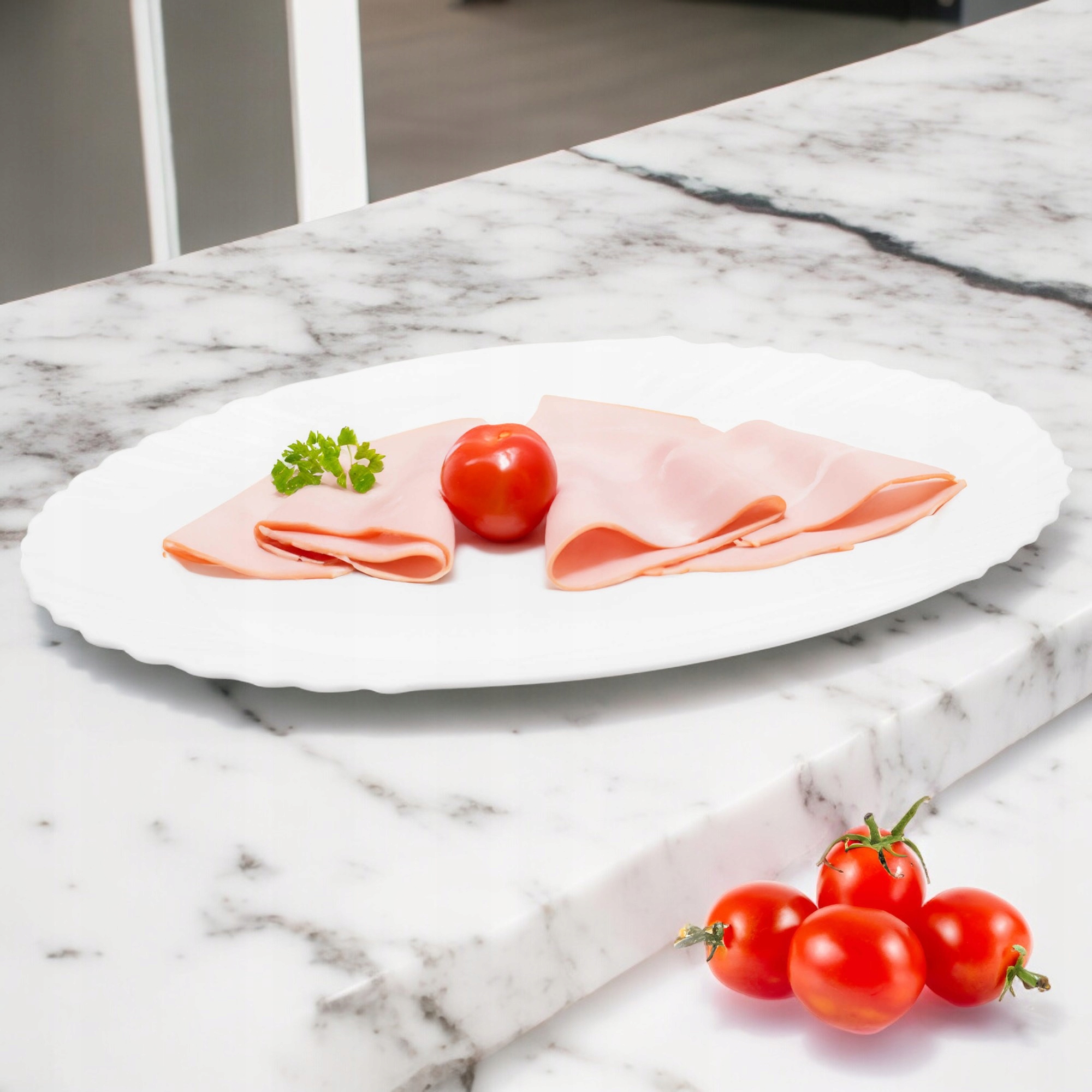 PÓŁMISEK OWALNY OWAL BIAŁY TALERZ DO SERWOWANIA NA PRZEKĄSKI 35 CM Marka Tragar