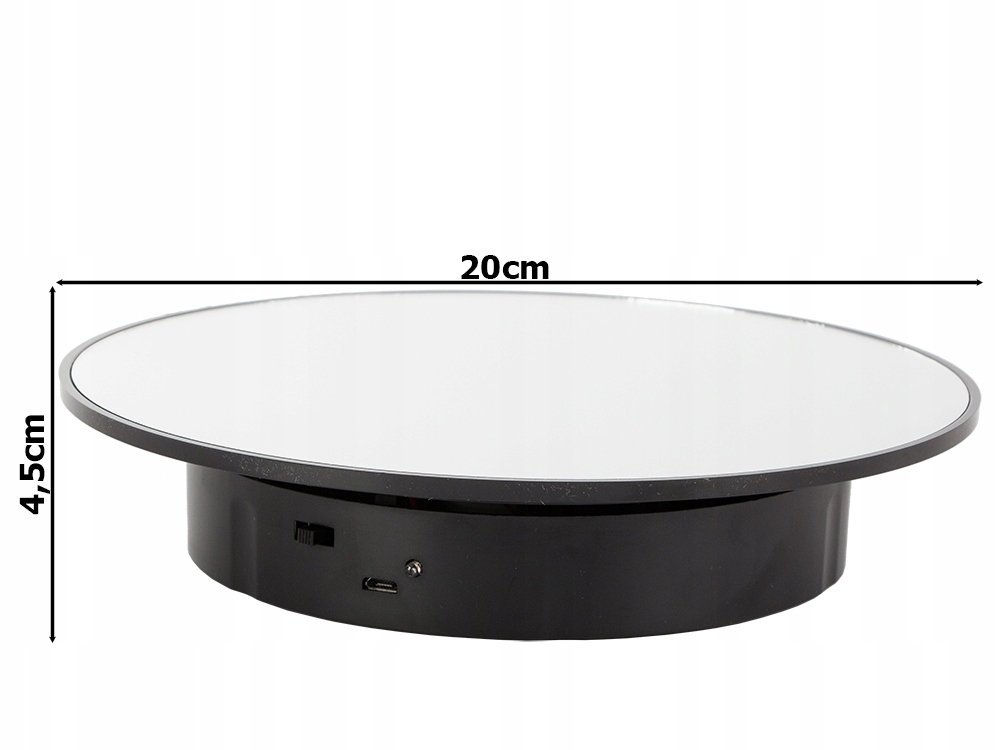 OBROTOWA PODSTAWKA DO ZDJĘĆ 360 STOPNI LUSTRZANA Waga produktu z opakowaniem jednostkowym 0.458 kg