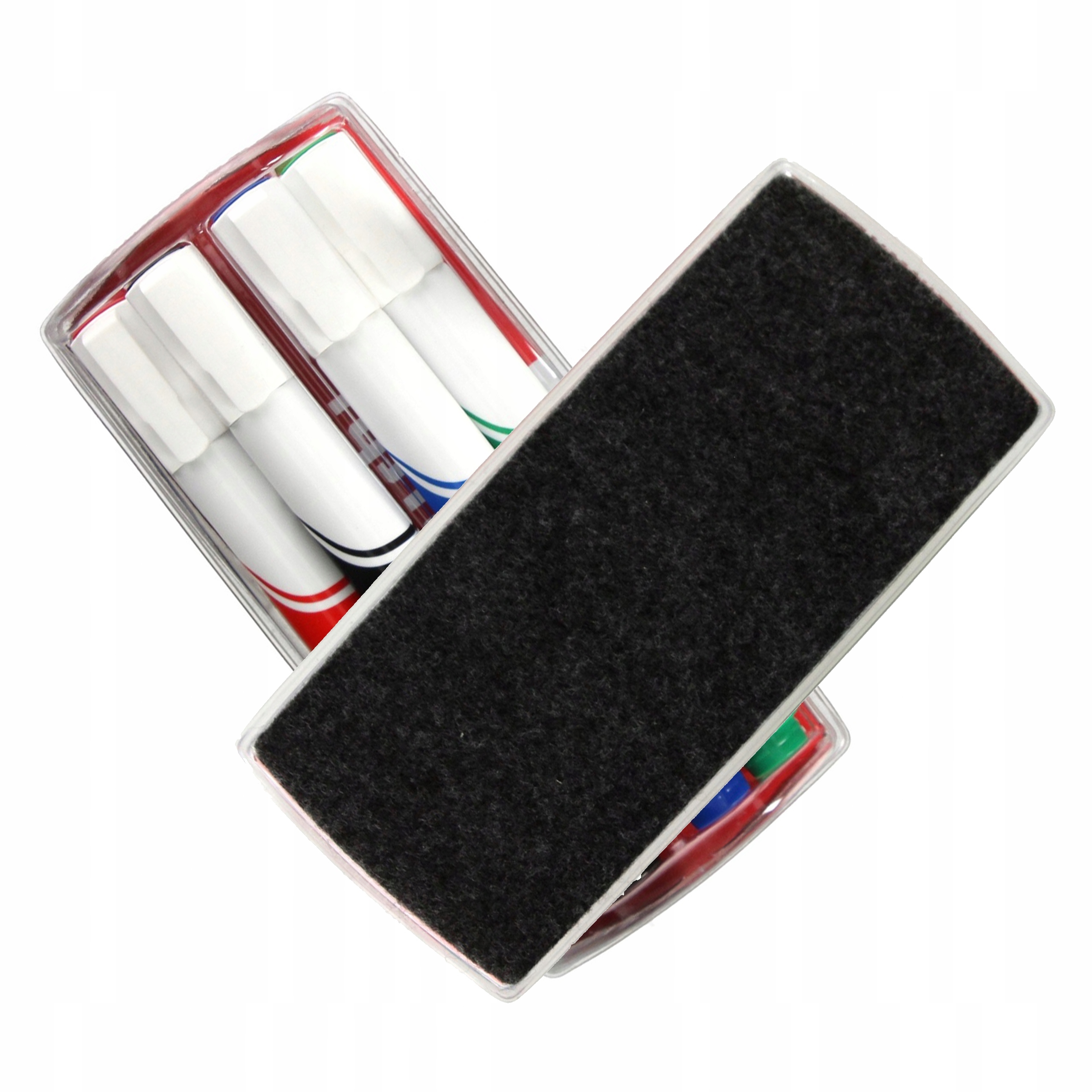 Marker SUCHOŚCIERALNY do Białej Tablicy Komplet 4 Kolory z Gąbką MARKERY Liczba sztuk w opakowaniu 4 szt.