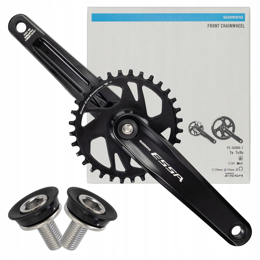Mechanizm korbowy Shimano Essa FC-U2000-1 x 7/8 rz, 175 mm, 32T, bez osłony