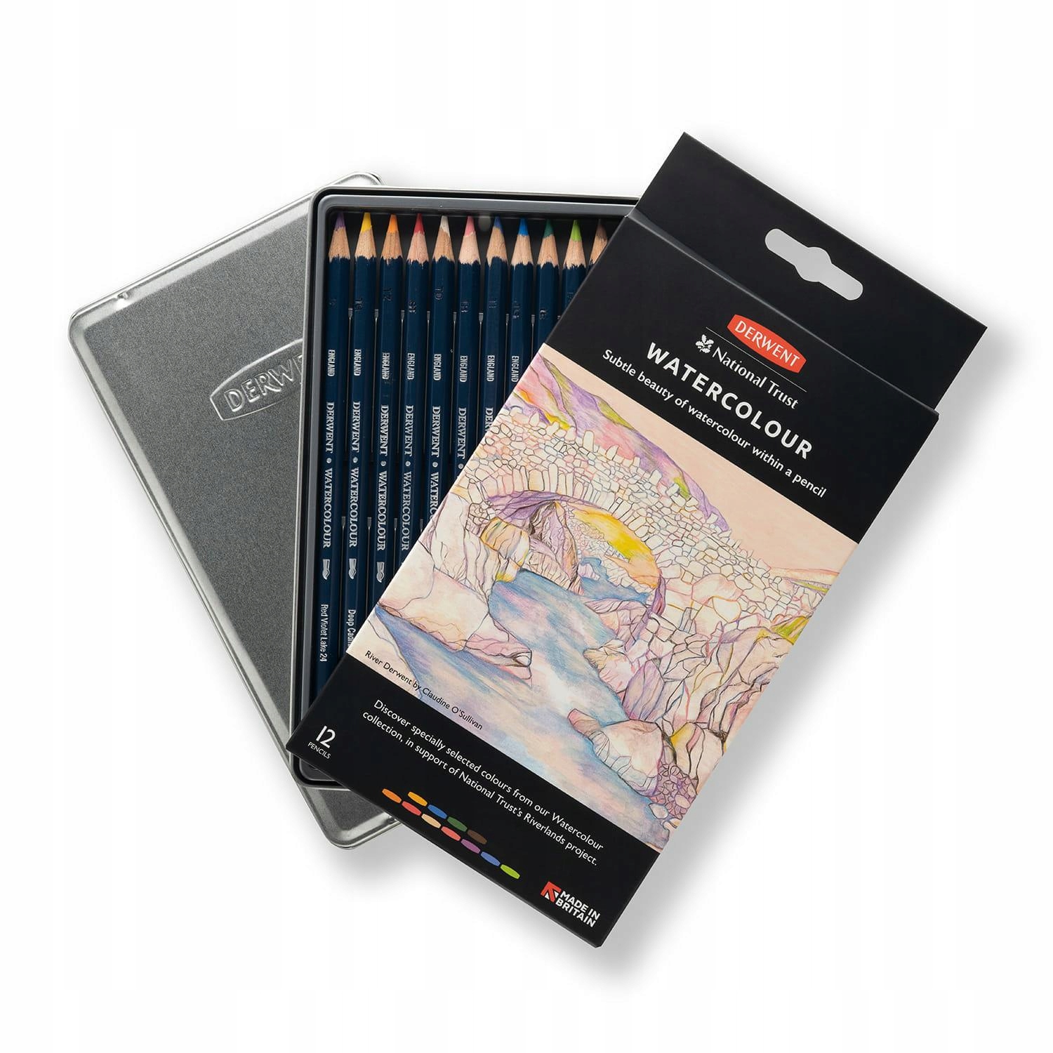 Derwent Pastelky Aqua. Akvarel National Trust 12