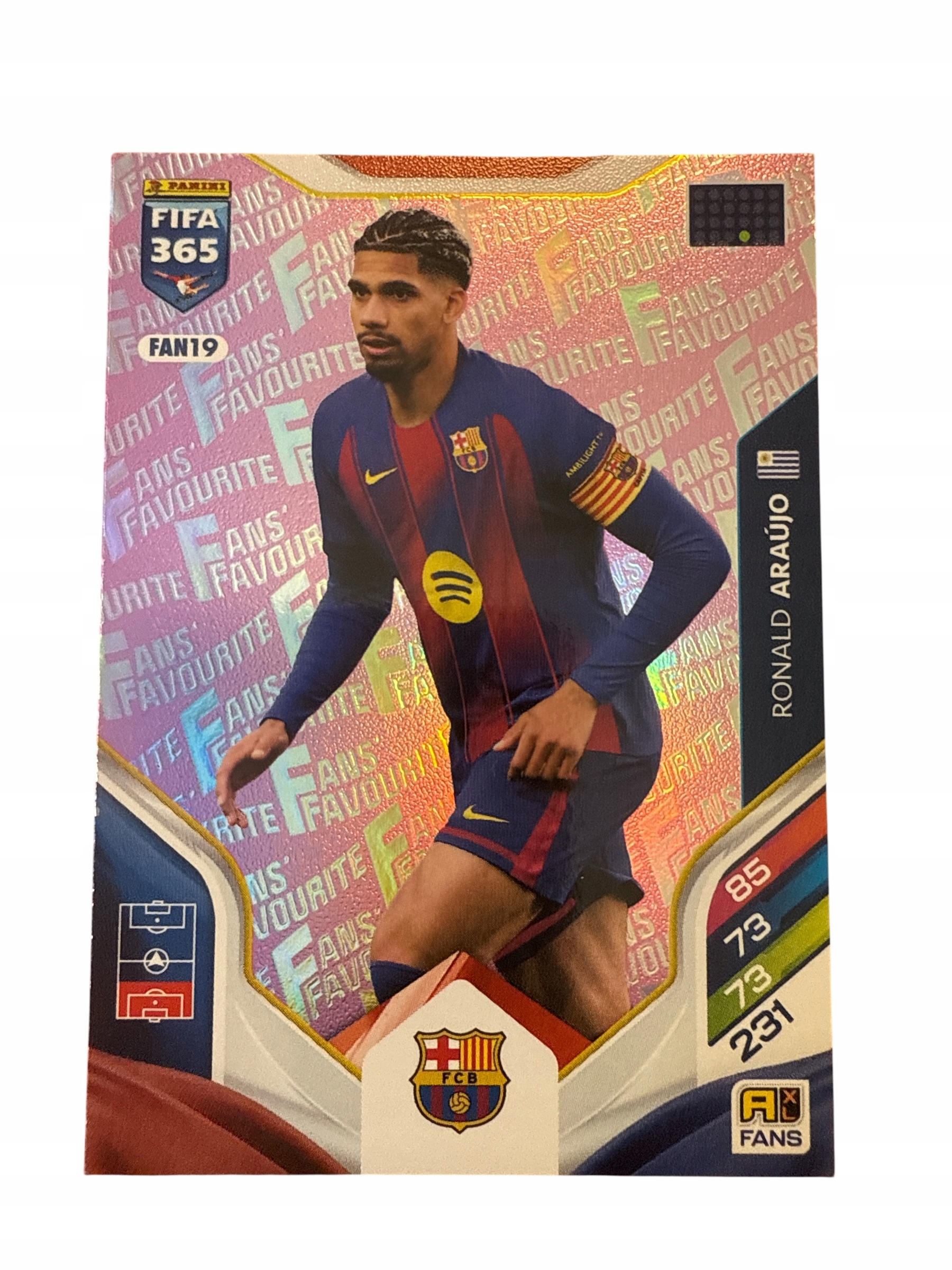 Fifa 365 2026 Adrenalyn XL Panini Fans FAN19 Araujo różowa pink
