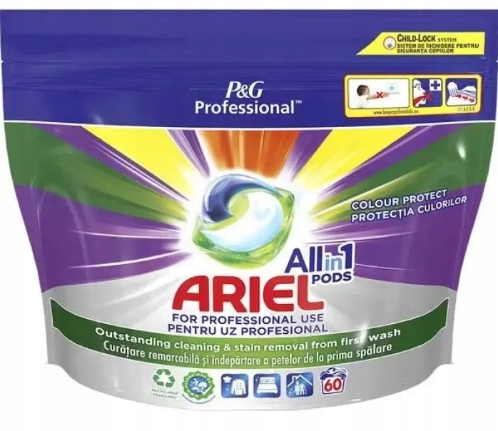 Levně Ariel Professional All in 1 Kapsle na praní barevných tkanin, 60 kusů