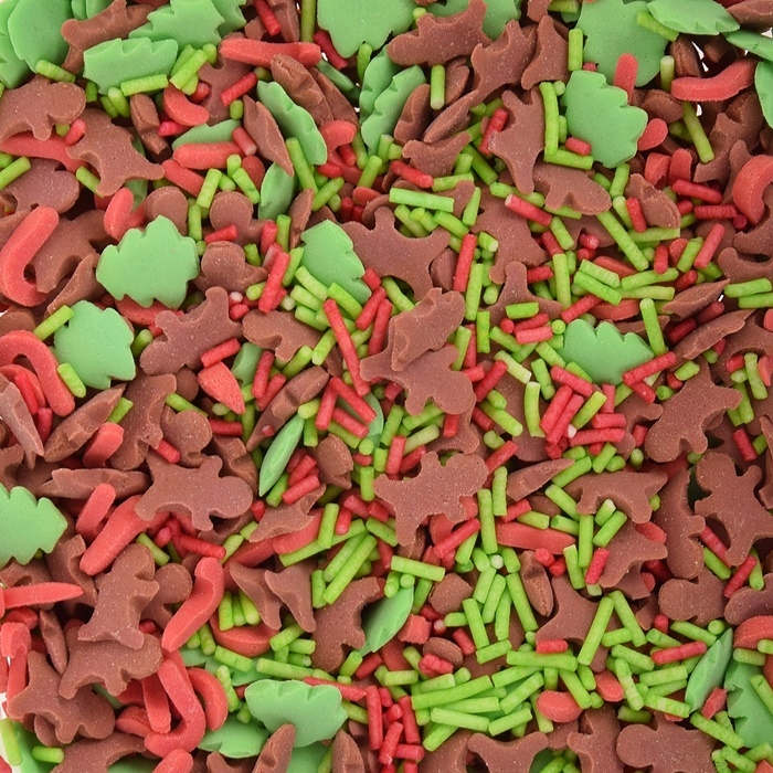 Levně Cukrový posyp 1 kg vánoční perník s konfetami Vánoce