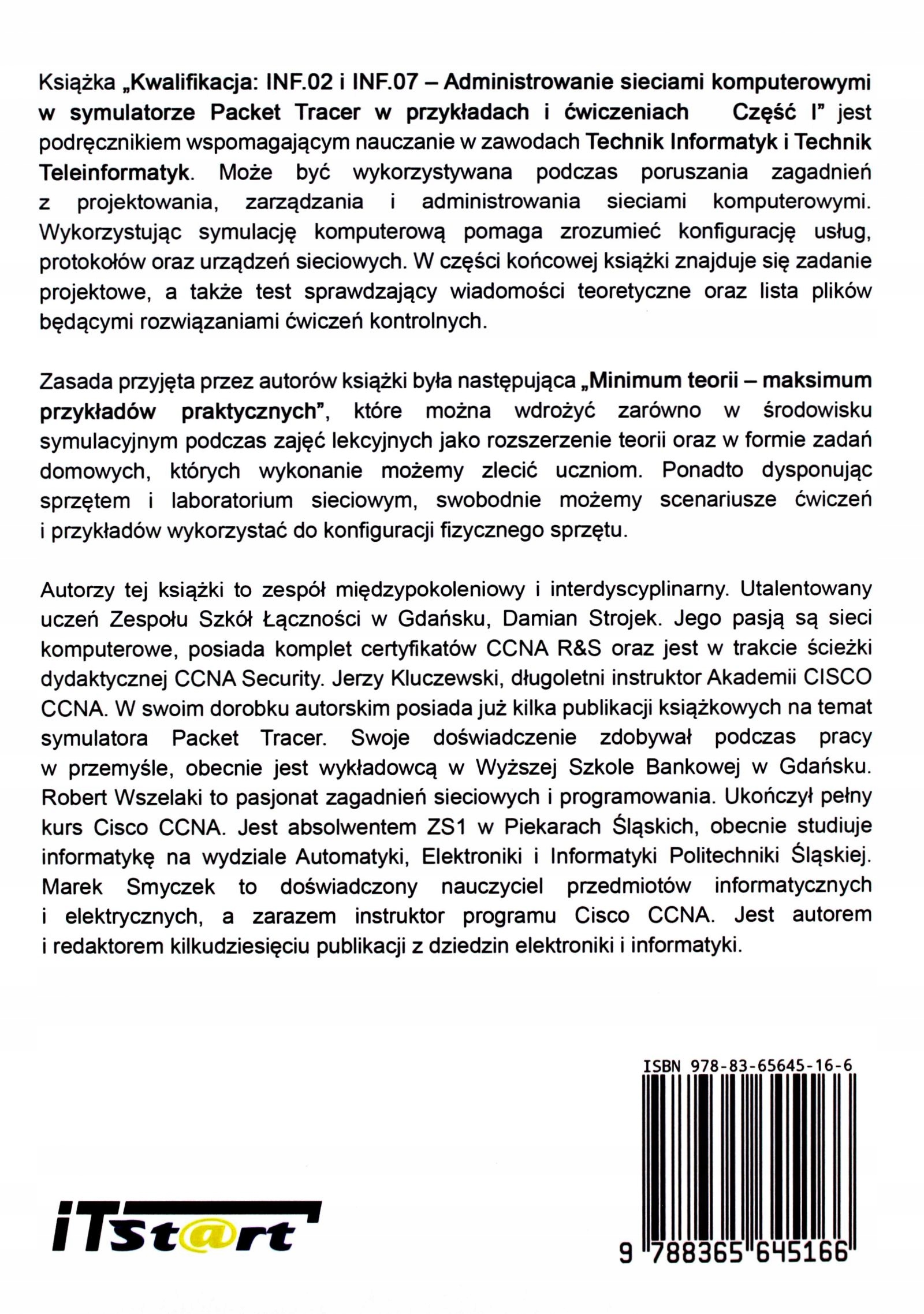 KWALIFIKACJA INF.02 I INF.07 [KSIĄŻKA] Stan opakowania oryginalne