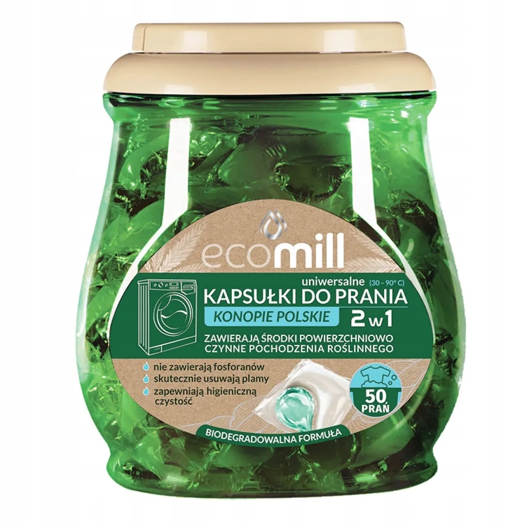 Levně Ecomill Kapsle na praní 2v1 Konopí 50 ks – ekologické
