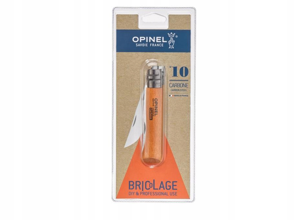 Nóż Opinel 10 Stal Węglowa Blister