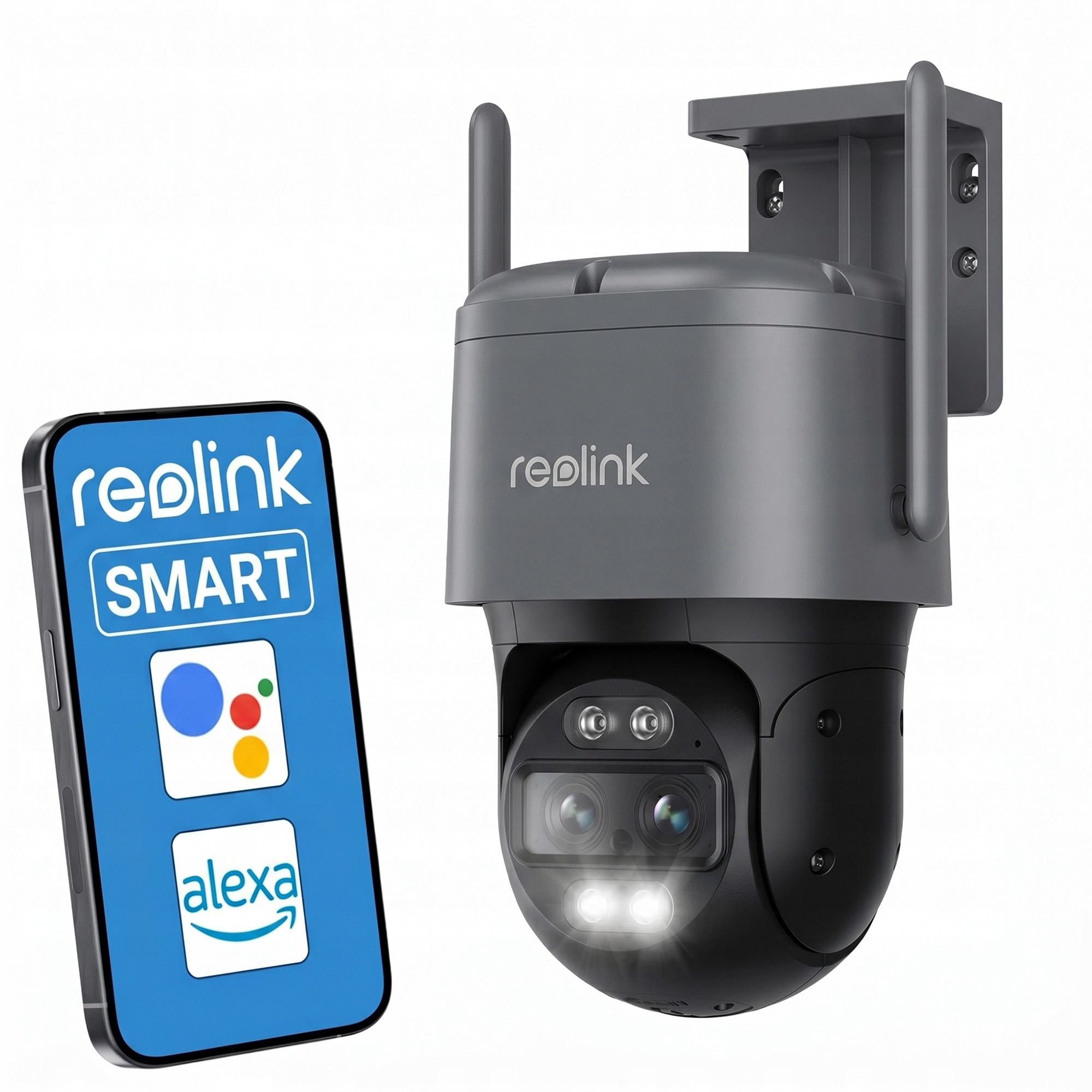 Kamera zewnętrzna WiFi 6 Smart 8MP 4K Led Reolink TrackMix WiFi szara
