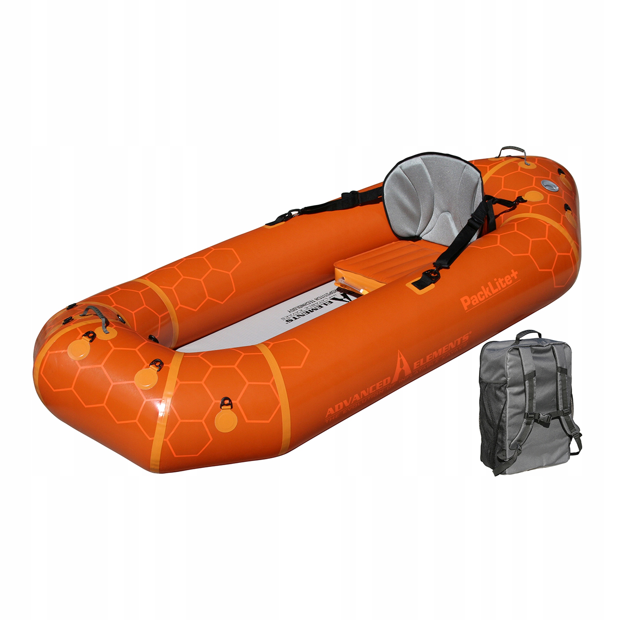 Ponton 1-osobowy Advanced Elements Packlite+ PackRaft pomarańczowy 7'3"