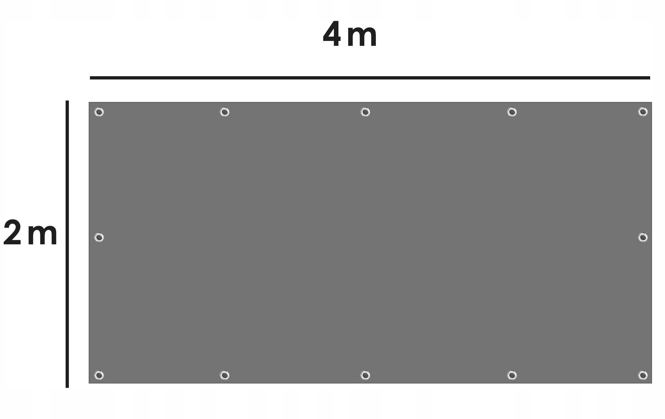 PLANDEKA DO PRZYCZEPKI NA TARAS NA SAMOCHÓD 2X4m GRUBA WODOODPORNA Mocna Długość 2 m