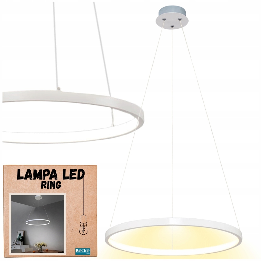 Lampa Led prstencový lustr kuchyně loft skandinávská závěsná 110 cm N