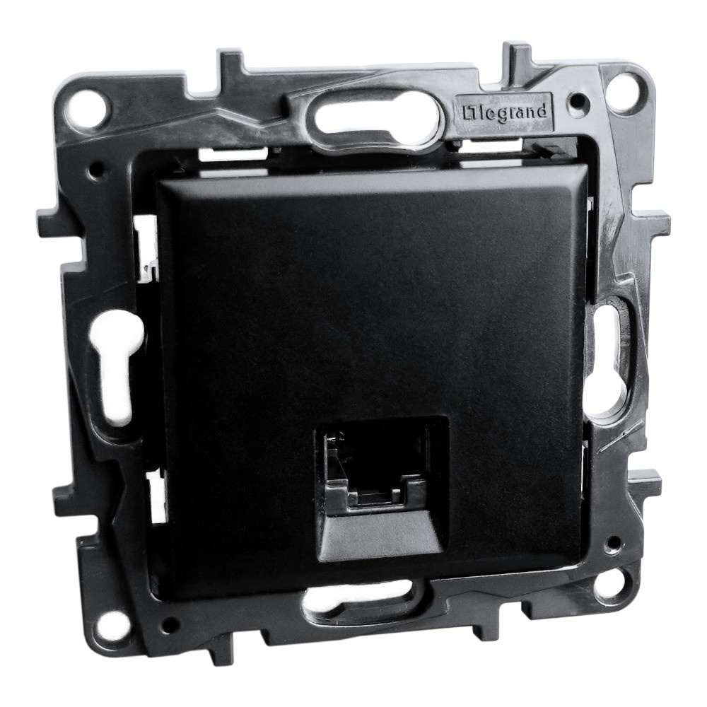 Jednotlivá Počítačová Zásuvka RJ45 KAT.6A Stp Síťová Černá