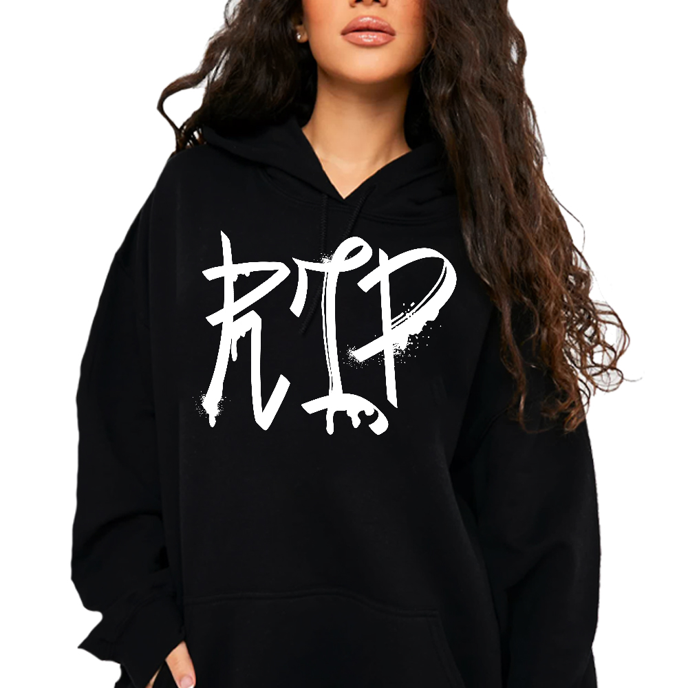 Černá bavlněná streetwear Mikina S Kapucí módní Dárek , velikost M