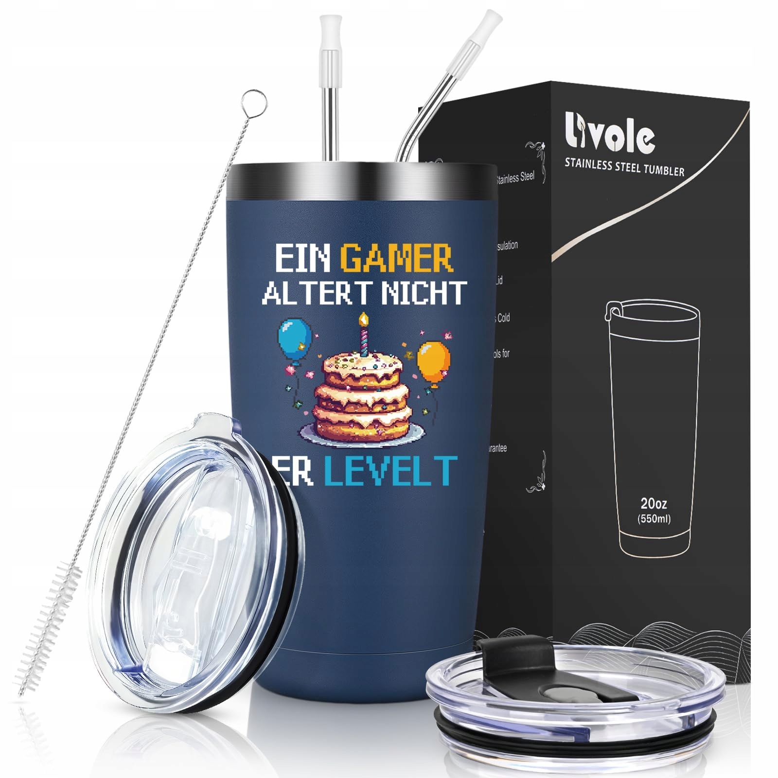 Livole Termohrnek pro hráče 600 ml Dárek pro muže i chlapce