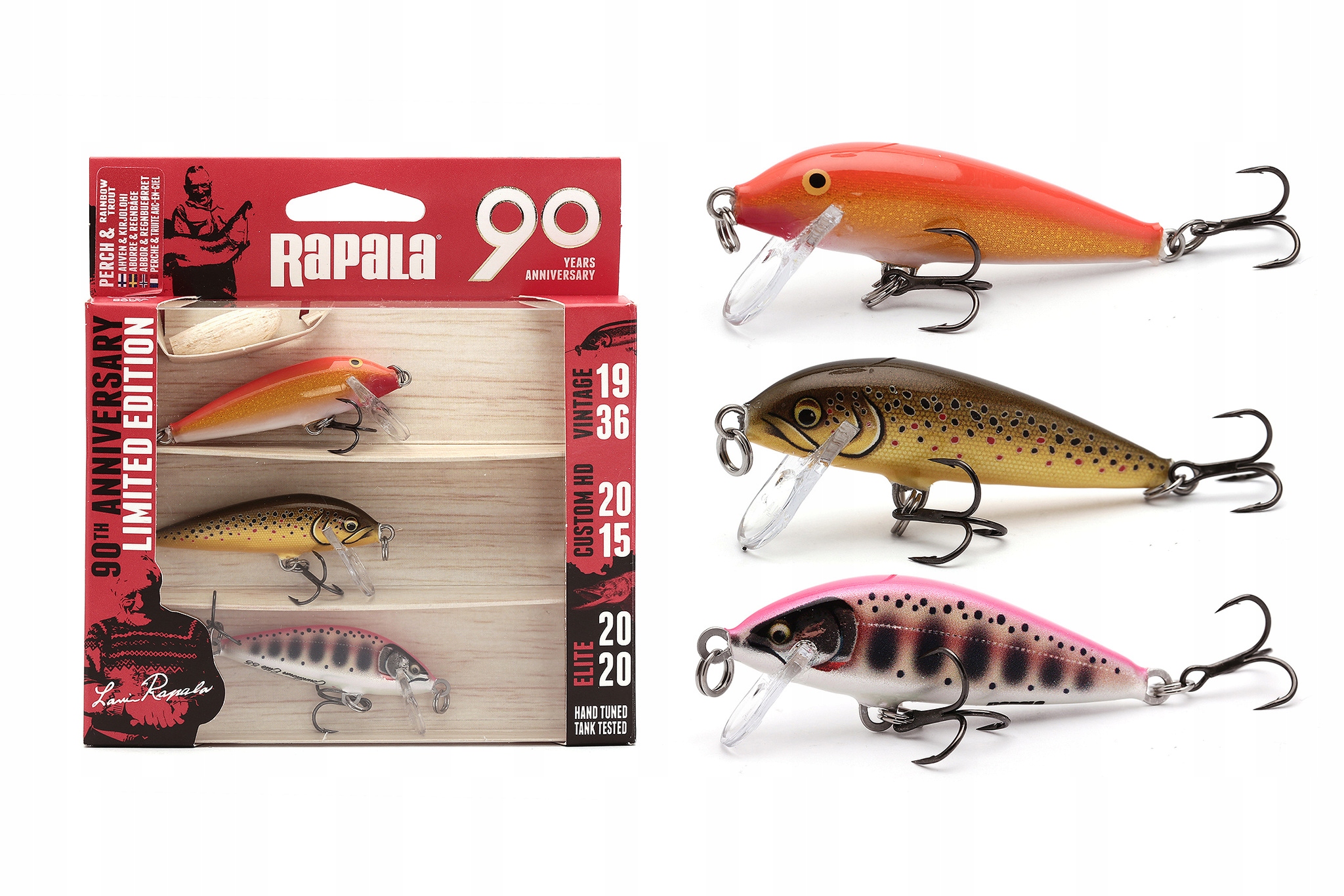 Jubileuszowy Limitowany Zestaw Woblerów Rapala 90 Years Lure