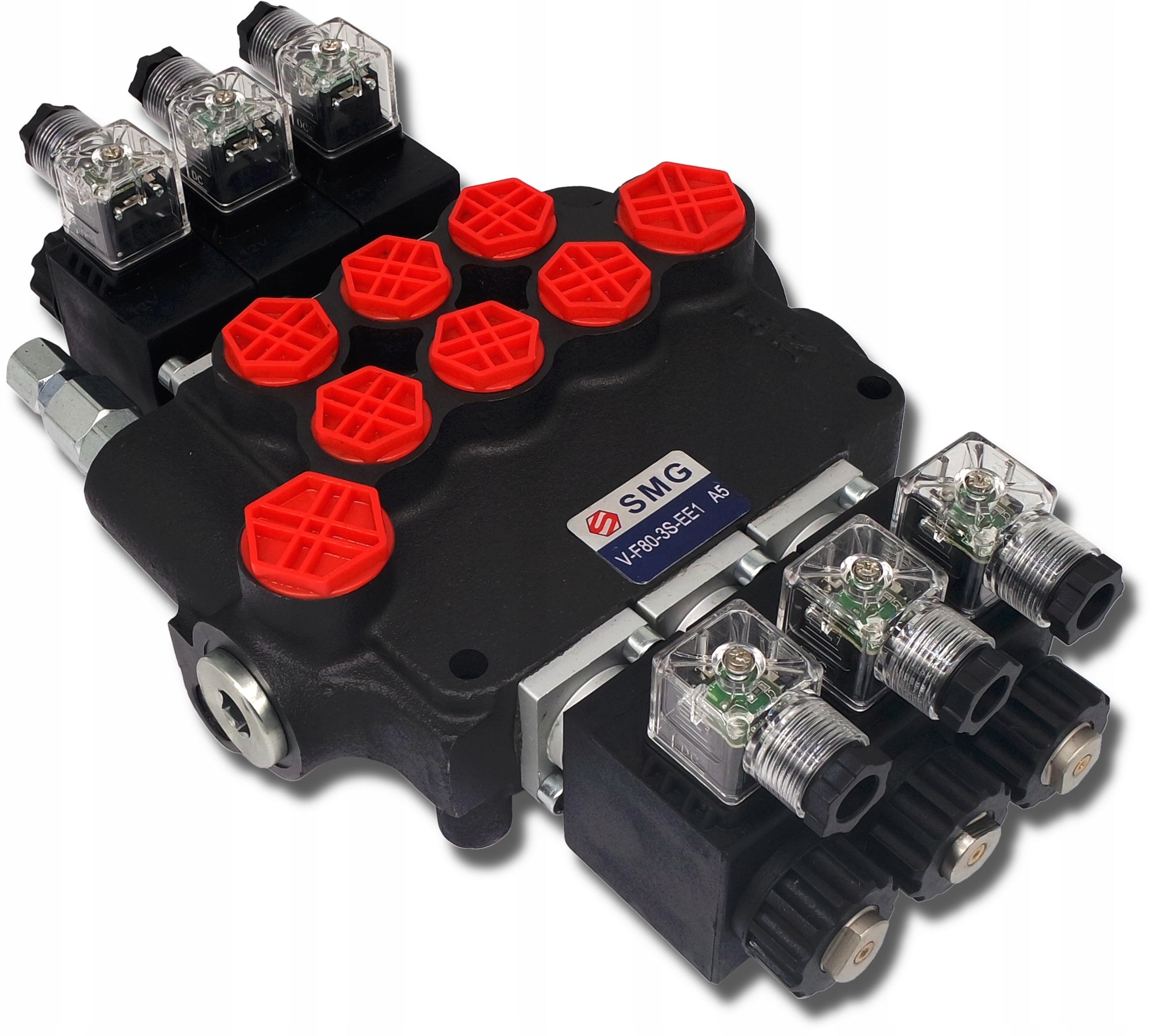 V-F80-3S-EE12 - ГІДРАВЛІЧНИЙ ЕЛЕКТРИЧНИЙ РОЗДІЛЬНИК 3 СЕКЦІЇ 12V