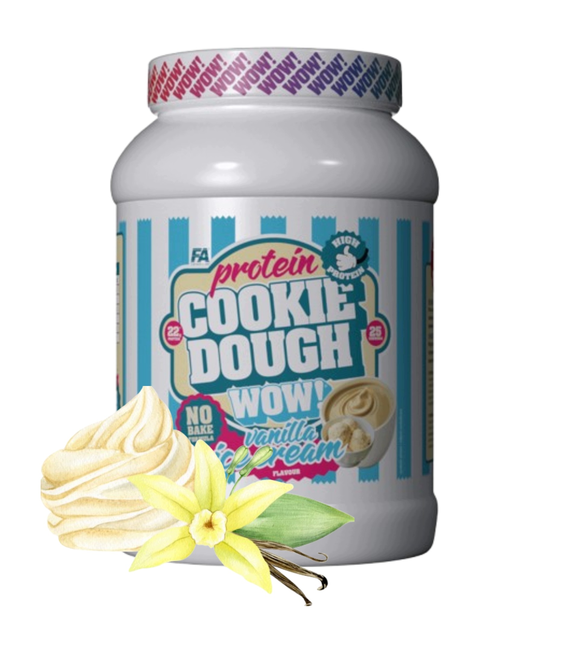 Fa Wellness Line Wow! Cookie Dough 1000g Vanilla Ice Cream Proteinové jídlo