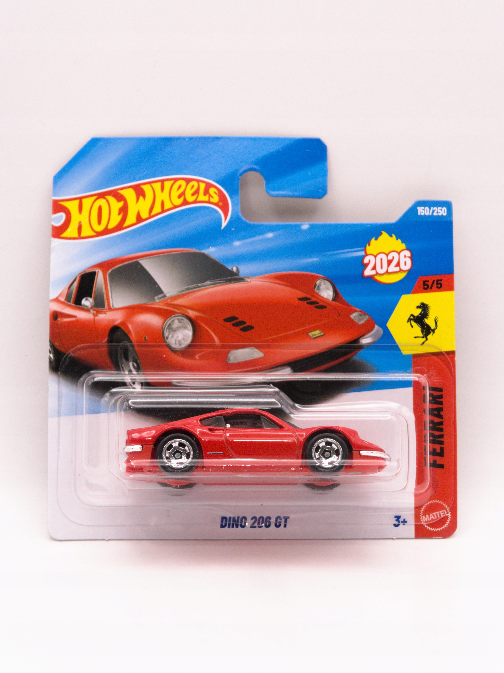 HOT WHEELS Ferrari Dino 206 GT Czerwony KOLEKCJONERSKI!