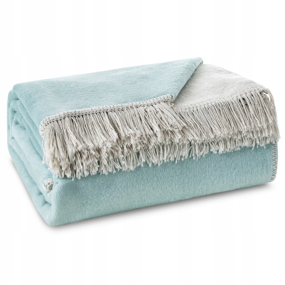 Deka přehoz Duo 150x200 Eurofirany krémová mátová s třásněmi