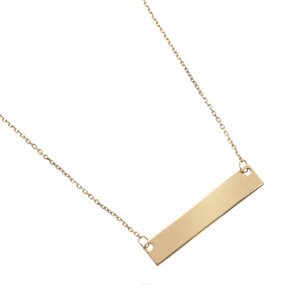Zlatý náhrdelník s plechem