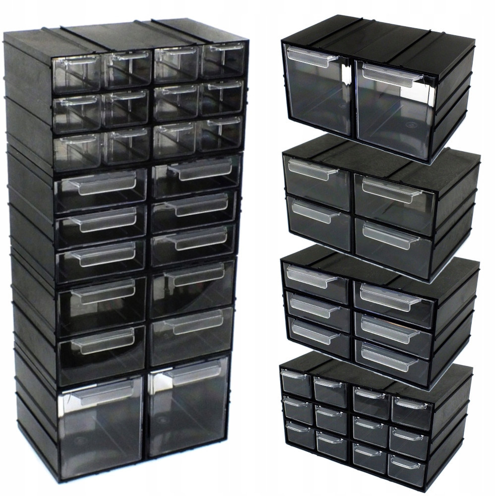 SZUFLADKI 4 MODUŁY ORGANIZERY ZESTAW 24 SZTUK