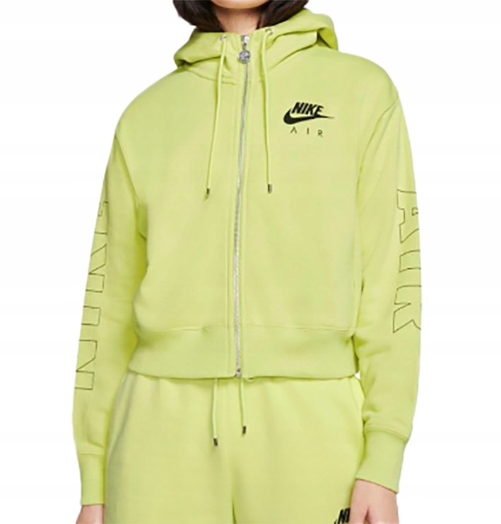 Dámská volná teplá Mikina S Kapucí Nike Air na zip CJ3041-367 L