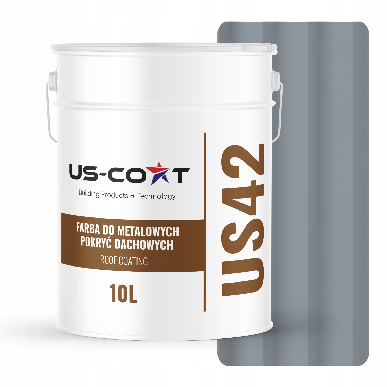 Farba Na Strechu Z Plechu Pozinkovaná Oceľ Sivomodrá Ral 7001 10 L Polomatná