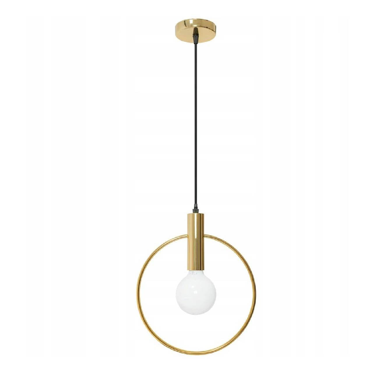 LAMPA SUFITOWA ZŁOTA KOŁO OBRĘCZ RING GOLD APP485 Zasilanie sieciowe