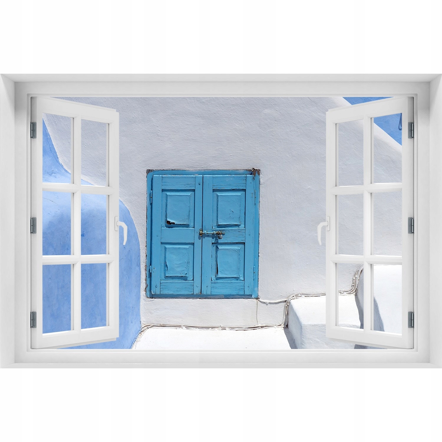 

3D Okno Naklejka ścienna Santorini Grecja 150x100