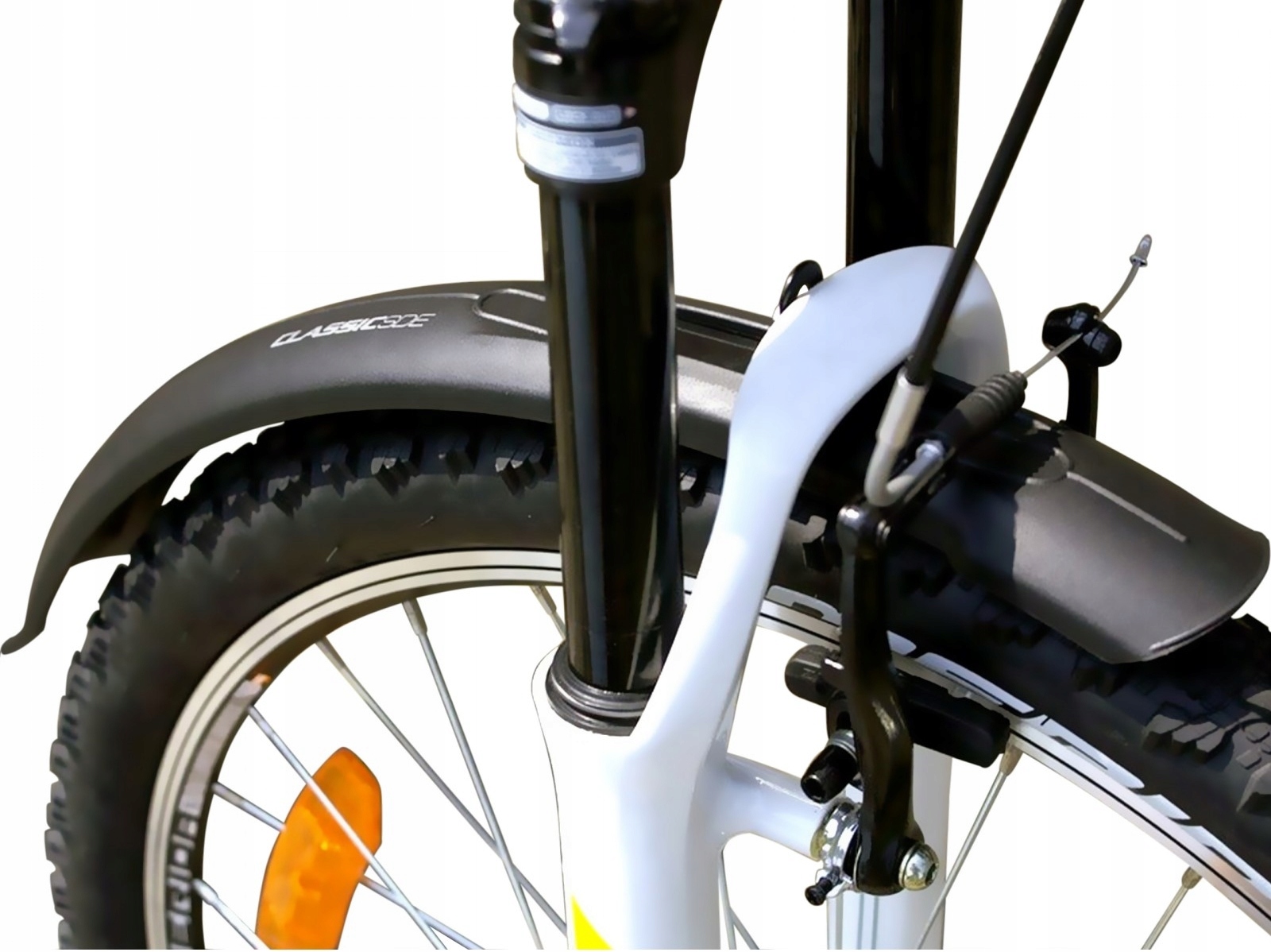 Simpla Classic 24" 26" błotniki rowerowe przód + tył rower miejski górski Kolor dominujący czarny