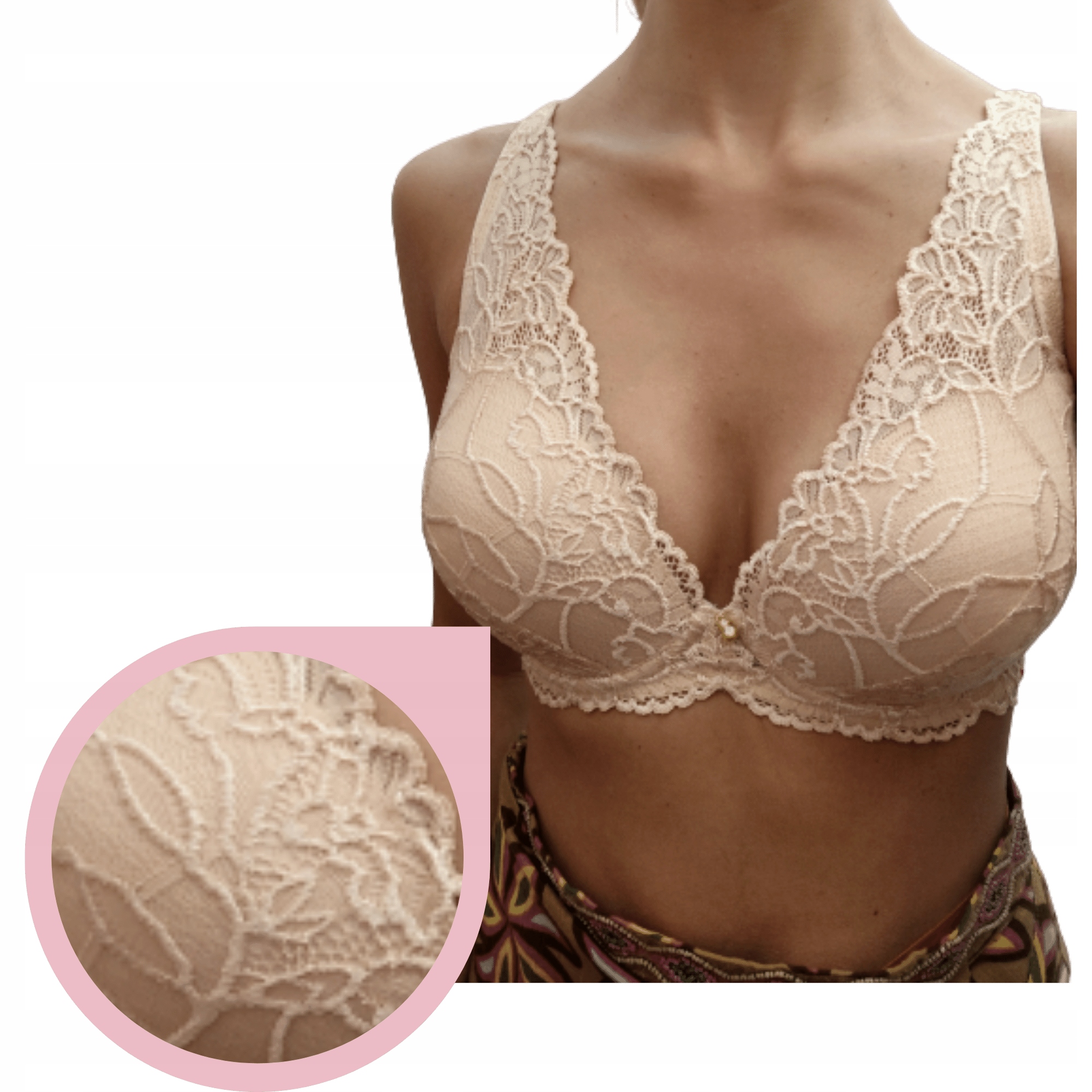 Push up podprsenka zvětšující poprsí béžová podprsenka Lemax Angelina 85B