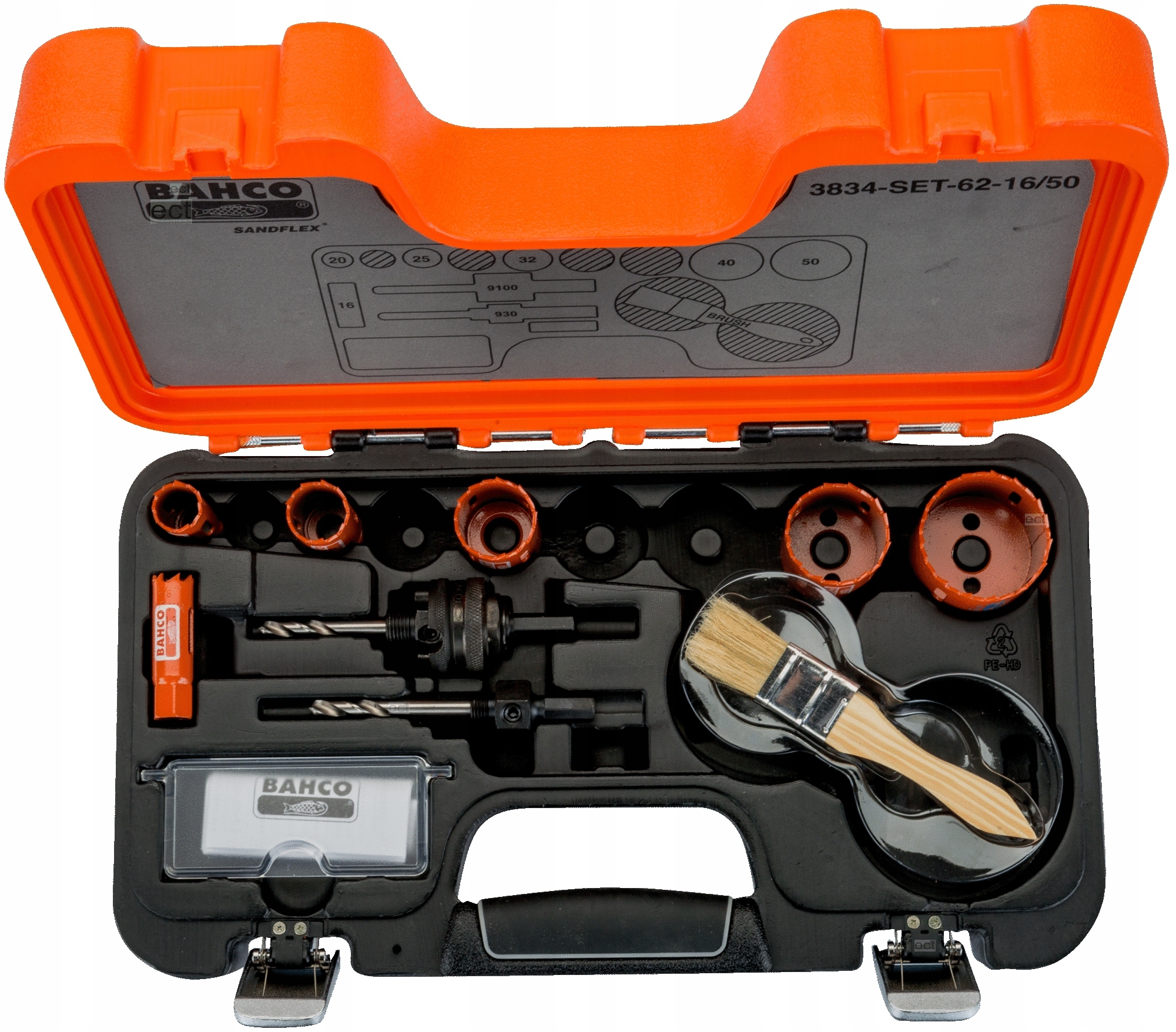 BAHCO 3834-SET-62-16/50 ZESTAW OTWORNIC SANDFLEX