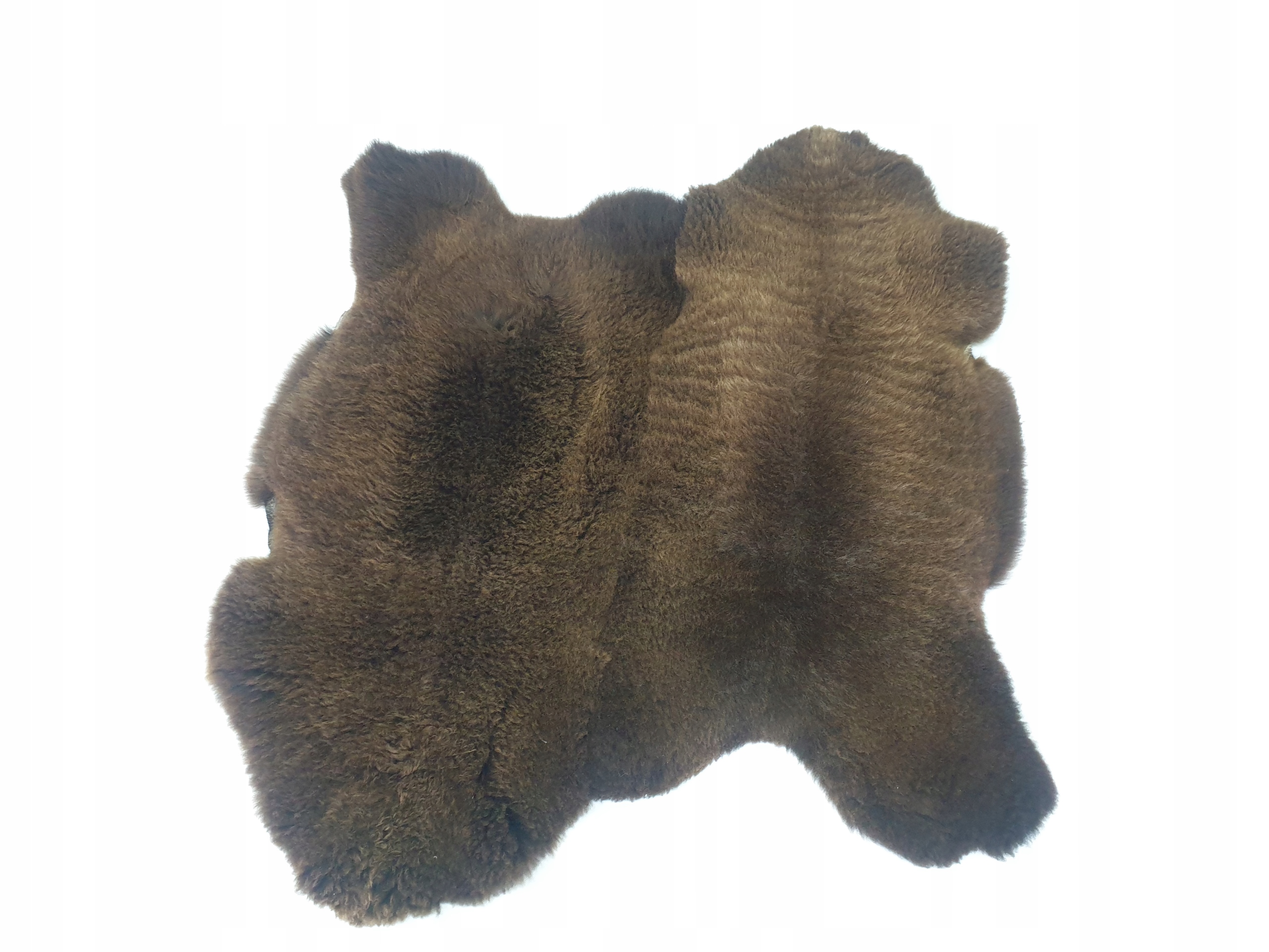 Koberec Dvojka – Ovčia koža zošitá bokom – Bronz-S