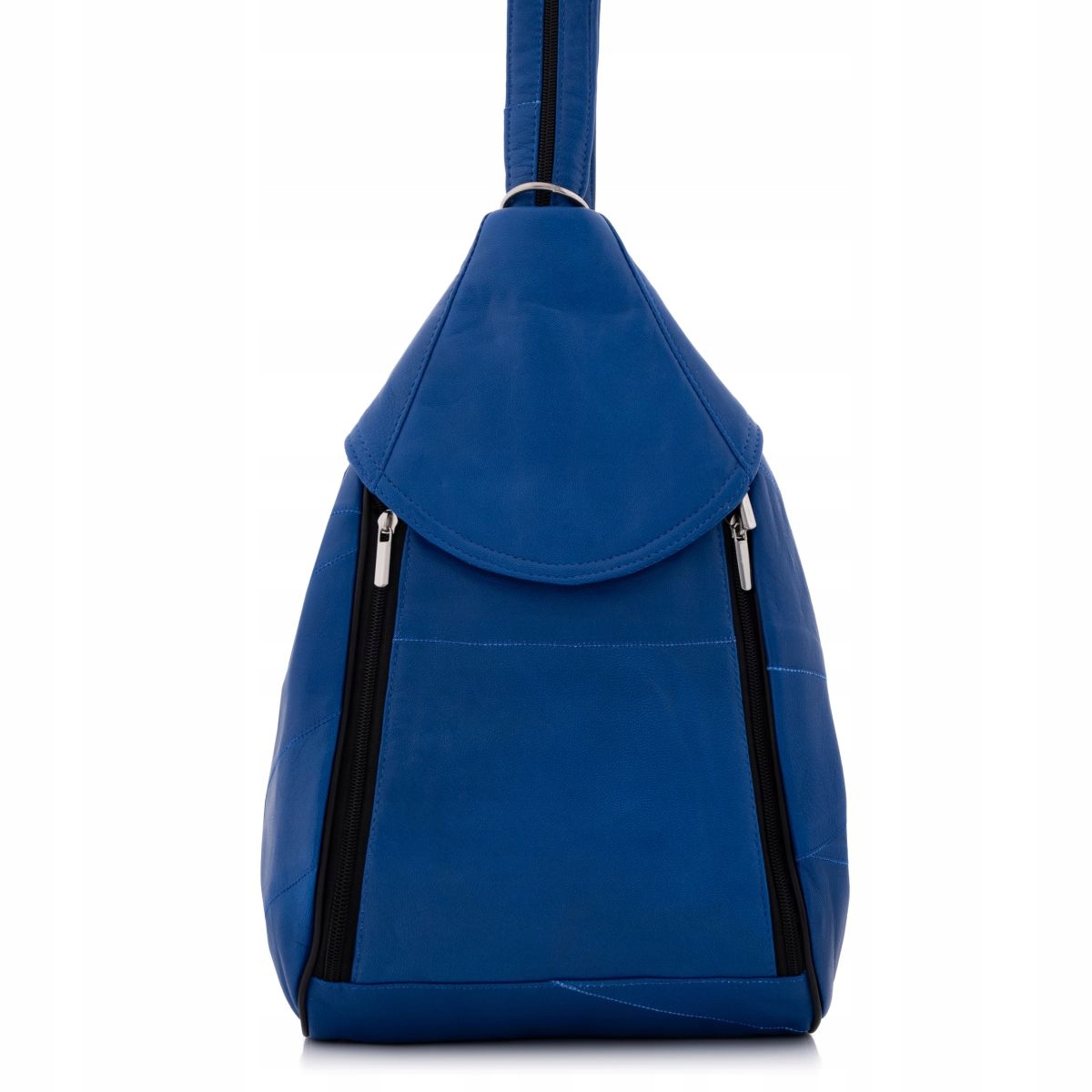 Taška Batoh 2v1 Kožený Dámský Modrý Inkoustový Rene Belveder