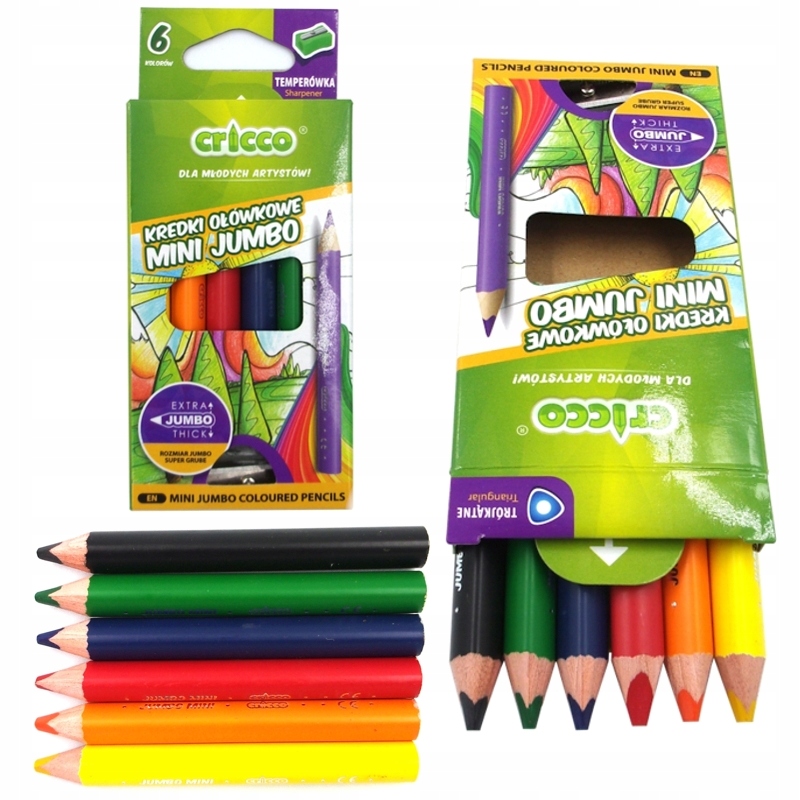 

Kredki Cricco Trójkątne Mini Jumbo Grube