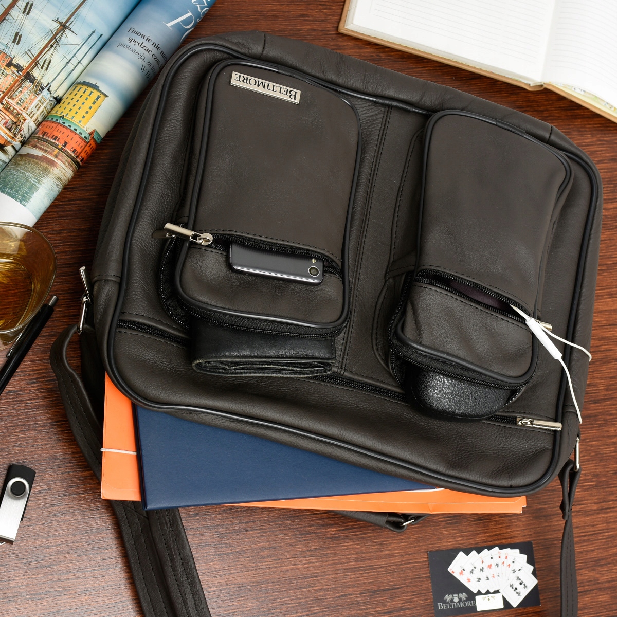 duża A4 SKÓRZANA TORBA męska do pracy SKÓRA G69 Kod producenta G69