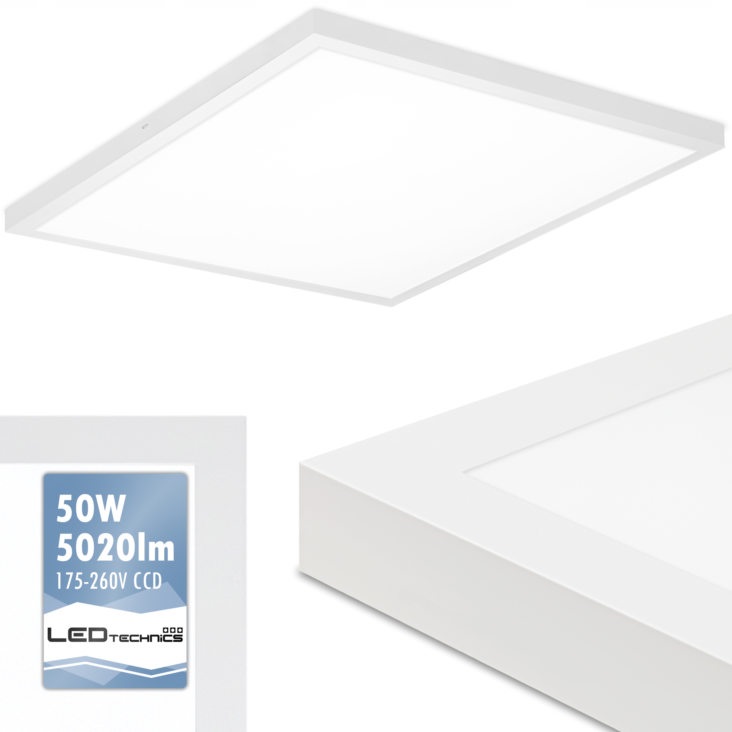 Natynkowy Panel Led CCD Oprawa 60x60cm 50W sufitowy kwadratowy