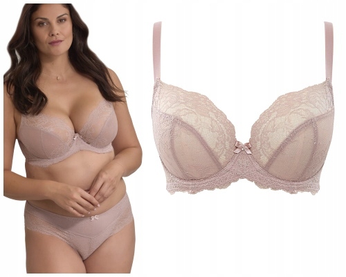 34F 75G Panache Ana vintage biustonosz plunge soft beżowy