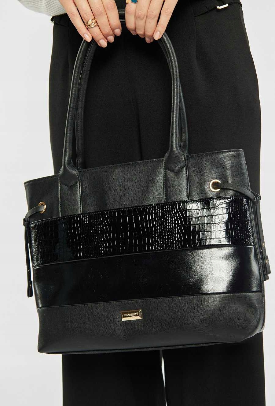 Černá Elegantní Dámská Kabelka Monnari Pro Každodenní Nošení, Eko Kůže