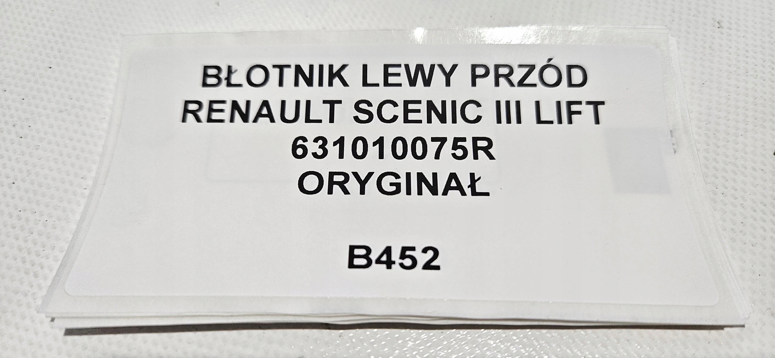 fender left front RENAULT SCENIC III LIFT ORYG