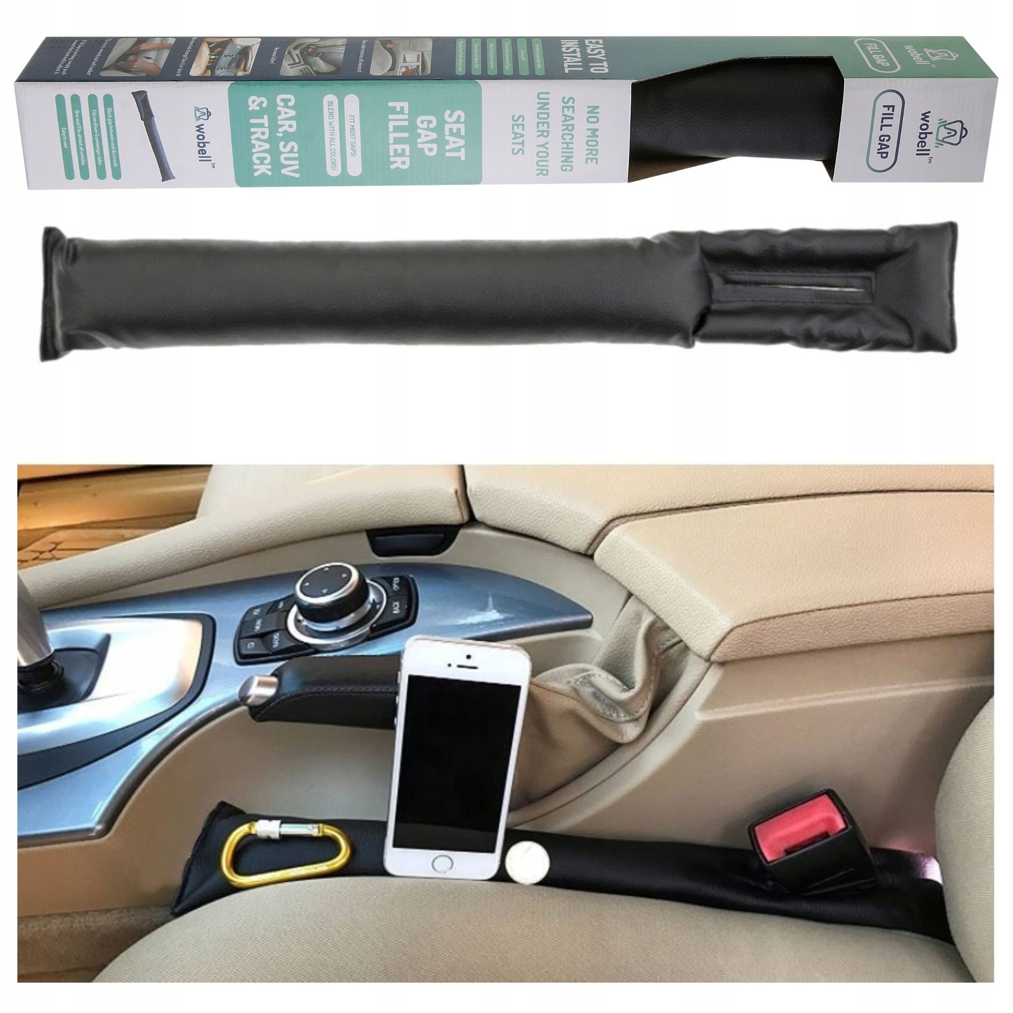 WYPEŁNIACZ SZCZELIN LUK W SAMOCHODZIE MIĘDZY FOTELEM A KONSOLĄ UNIWERSALNY